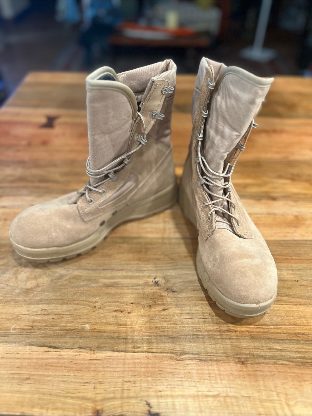 Men's Tactical Fire Resistant Field Boots in Tan Suede